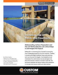 Installing Tile in Pools and Fountains