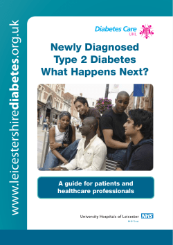Newly Diagnosed with Type 2 Diabetes- What Next?