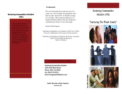 Nurturing Communities Initiative (NCI