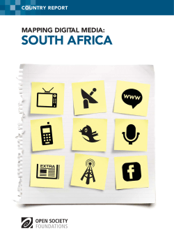 Mapping Digital Media: South Africa
