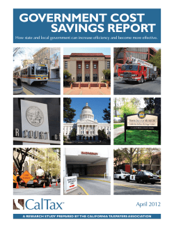 CalTax Government Cost Savings Report