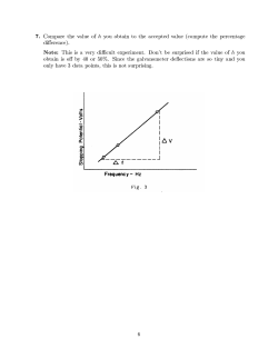 7. Compare the value of h you obtain to the accepted value