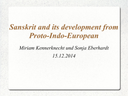 Sanskrit and its development from Proto-Indo
