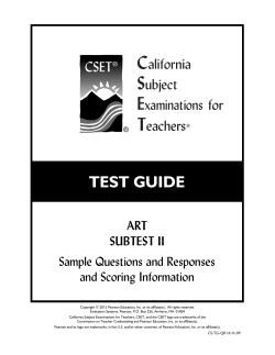 Art Subtest II - CTC Exams
