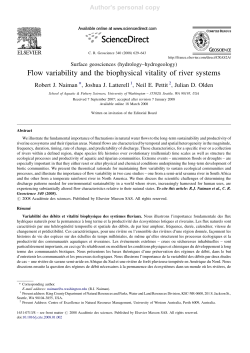 Flow variability and the biophysical vitality of river systems
