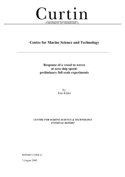 Table of Contents - Centre for Marine Science and Technology