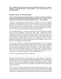 Strength Training An Interesting Debate