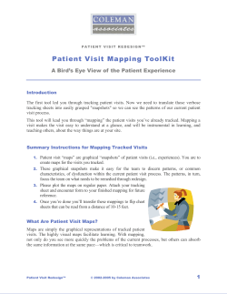 Patient Visit Mapping ToolKit - Coleman Associates Coleman