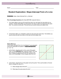 Slope-Intercept Form - Hickman Charter School