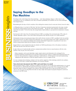 Saying Goodbye to the Fax Machine.