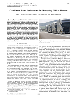 Coordinated Route Optimization for Heavy Duty Vehicle Platoons