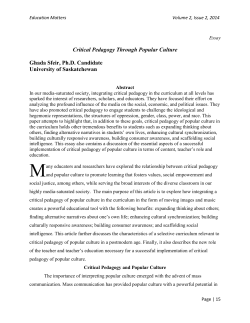 Print this article - Education Matters: The Journal of Teaching and