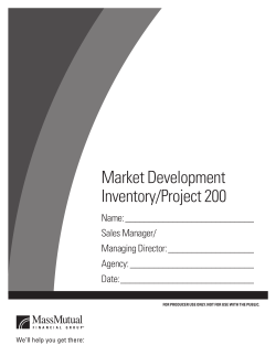 Market Development Inventory/Project 200
