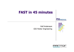 FAST in 45 minutes - FIX Trading Community