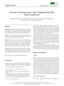 Anemia in Spontaneously Type 2 Diabetic Rats With Renal Impairment