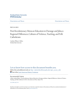 Post-Revolutionary Mexican Education in Durango