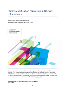 Family Reunification of TCNs in the EU