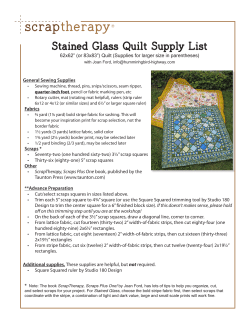Stained Glass - Valley Quilters Guild