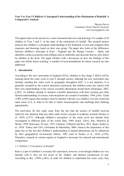 Year 3 to Year 5 Children`s Conceptual Understanding of the
