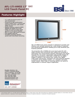 AFL-17i-HM55 17" TFT LCD Touch Panel PC Features Highlight