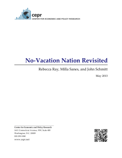 No Vacation Nation - The Center for Economic and Policy Research