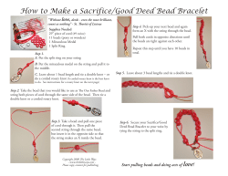 How to Make a Sacrifice/Good Deed Bead Bracelet