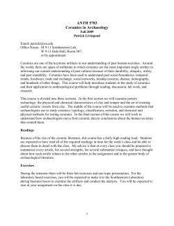 Ceramics in Archaeology