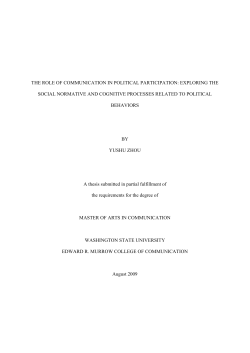 THE ROLE OF COMMUNICATION IN POLITICAL PARTICIPATION