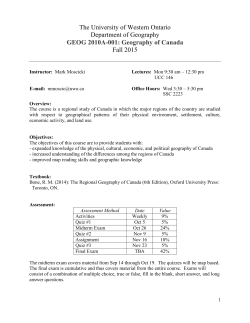 GEOG 2010A Course Outline