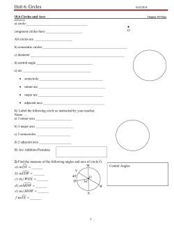 Unit 6: Circles