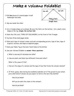 Make a Volcano Foldable!
