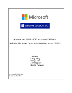 Achieving over 1-Million IOPS from Hyper-V VMs in a