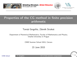 Properties of the CG method in finite precision computations