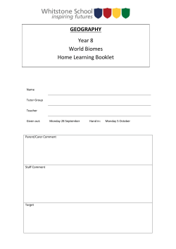GEOGRAPHY Year 8 World Biomes Home
