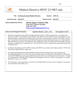 Medical Directive - Hamilton Family Health Team