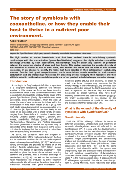 The story of symbiosis with zooxanthellae, or how they enable their