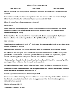Minutes of the Trustees Meeting Date: July 11