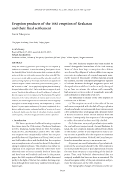 Eruption products of the 1883 eruption of Krakatau and their final