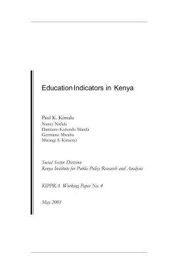 Education Indicators in Kenya