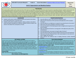 Unit 6: Expansionism and Manifest Destiny
