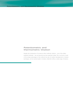 Potentiometric and thermometric titration