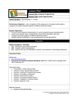 Career Opportunities