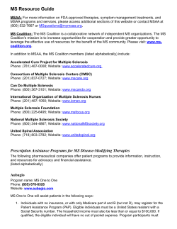 MS Resource Guide 2-16 2 - The Multiple Sclerosis Association Of
