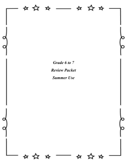 Summer Review Packet - Methacton School District