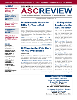 Becker`s ASC Review
