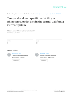 Temporal and sex-specific variability in Rhinoceros Auklet