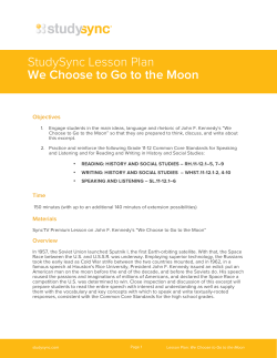 StudySync Lesson Plan We Choose to Go to the Moon