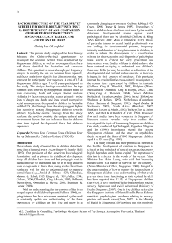 56 FACTOR STRUCTURE OF THE FEAR SURVEY SCHEDULE