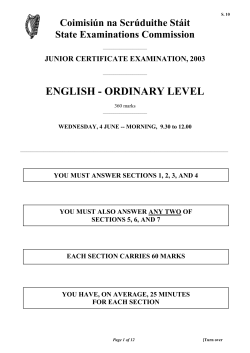 english - ordinary level - State Examination Commission