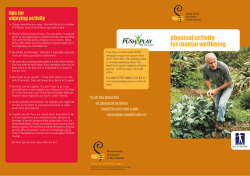 Physical activity for mental wellbeing (English)